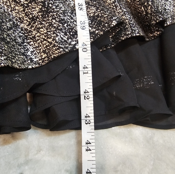 "Lane Bryant Tweed Ruffle Hem Sleeveless Dress 14/16 Black Beige Plus Size" - Picture 11 of 11